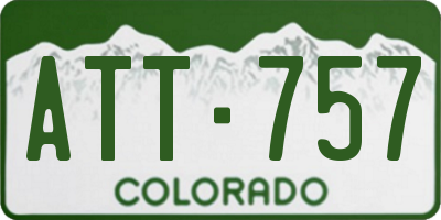 CO license plate ATT757