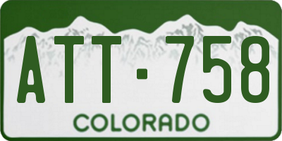 CO license plate ATT758