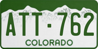 CO license plate ATT762