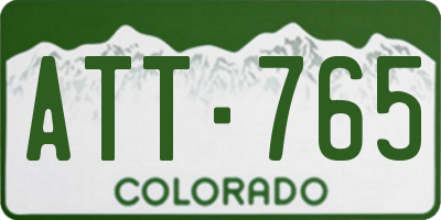 CO license plate ATT765