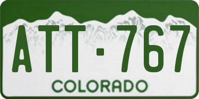 CO license plate ATT767