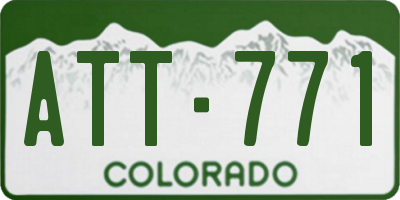 CO license plate ATT771