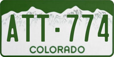 CO license plate ATT774