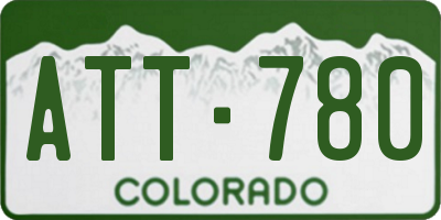 CO license plate ATT780