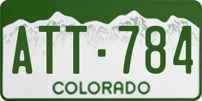 CO license plate ATT784
