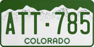 CO license plate ATT785