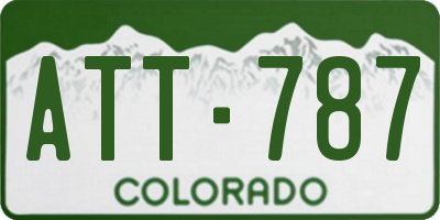 CO license plate ATT787