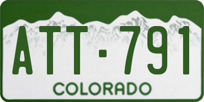 CO license plate ATT791