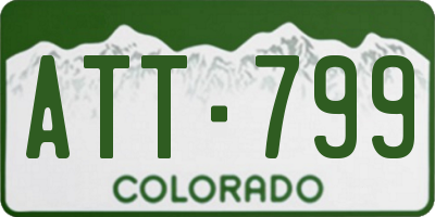 CO license plate ATT799