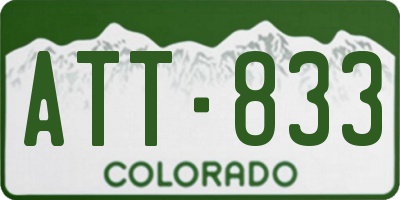 CO license plate ATT833