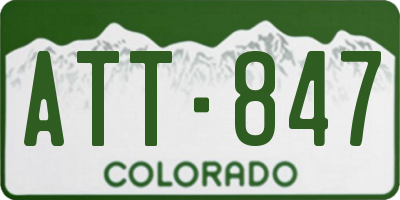 CO license plate ATT847