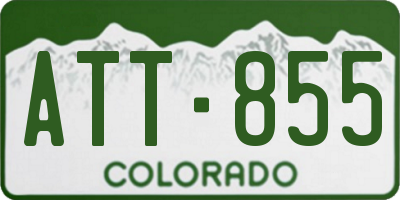 CO license plate ATT855
