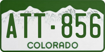 CO license plate ATT856