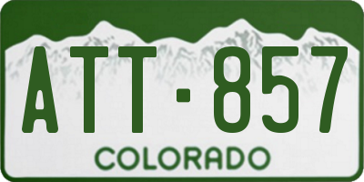 CO license plate ATT857