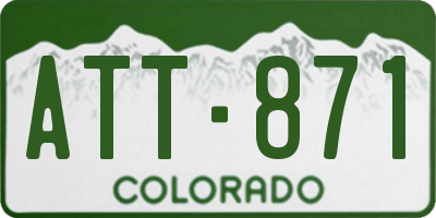 CO license plate ATT871