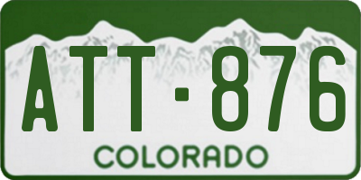 CO license plate ATT876