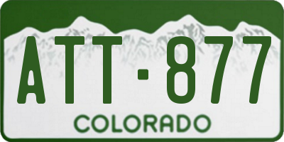 CO license plate ATT877