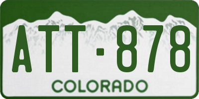 CO license plate ATT878