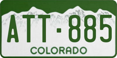 CO license plate ATT885