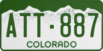 CO license plate ATT887