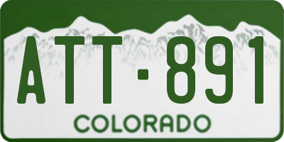 CO license plate ATT891