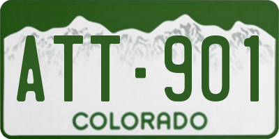 CO license plate ATT901