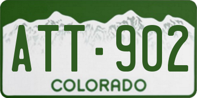 CO license plate ATT902