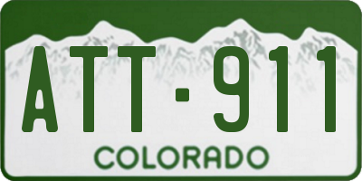 CO license plate ATT911