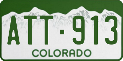 CO license plate ATT913
