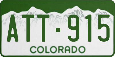 CO license plate ATT915