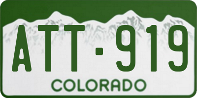 CO license plate ATT919