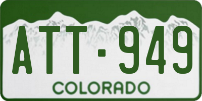 CO license plate ATT949