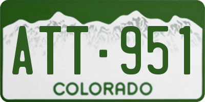 CO license plate ATT951