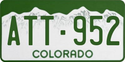 CO license plate ATT952