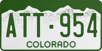CO license plate ATT954