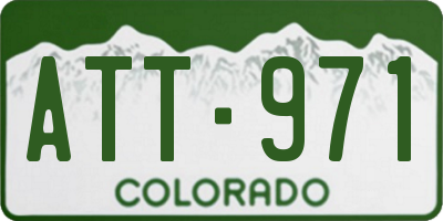 CO license plate ATT971