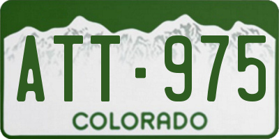 CO license plate ATT975