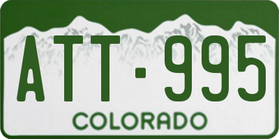 CO license plate ATT995