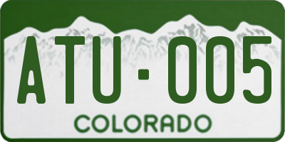 CO license plate ATU005