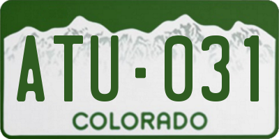 CO license plate ATU031