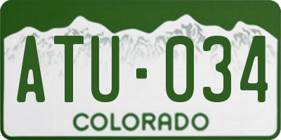 CO license plate ATU034