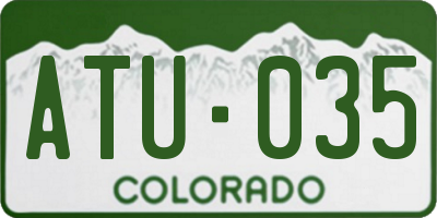 CO license plate ATU035