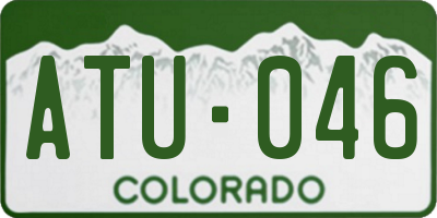 CO license plate ATU046