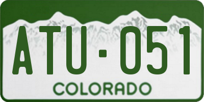 CO license plate ATU051
