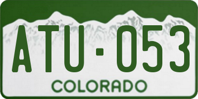 CO license plate ATU053