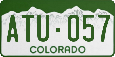 CO license plate ATU057