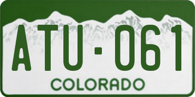 CO license plate ATU061