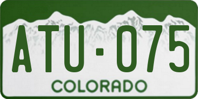 CO license plate ATU075