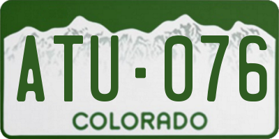 CO license plate ATU076