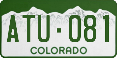 CO license plate ATU081